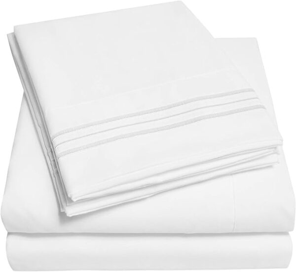 1500 Supreme Collection Twin Sheet Sets White - 3 Piece Bed Sheets