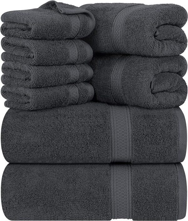 Utopia Towels 8-Piece Premium Towel Set, 2 Bath Towels