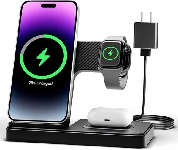 Wireless Charger iPhone Charging Station: 3 in 1