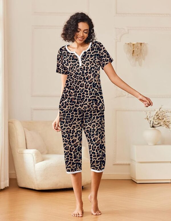 Ekouaer Womens Pajama Sets Short Sleeve Sleepwear