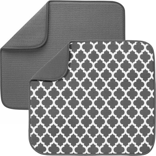 S&T INC. Dish Drying Mat, Highly Absorbent Microfiber Kitchen Counter Mat